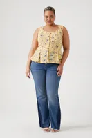 Women's Floral Print Top Yellow,