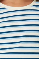 Girls Striped Long-Sleeve Top (Kids) in Blue, 13/14