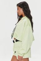 Women's Cropped Zip-Up Windbreaker Jacket in Pistachio Medium