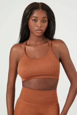 Women's Seamless Strappy Sports Bra Chestnut