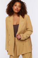 Women's Textured Double-Breasted Blazer in Safari, 0X