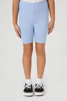 Girls Biker Shorts (Kids) in Blue, 9/10