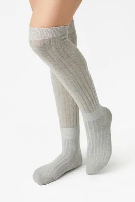 Ribbed Knee-High Socks