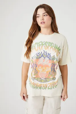 Women's The Offspring Oversized Graphic T-Shirt in White, Size S/M