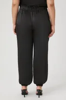 Women's High-Rise Joggers in Black, 0X