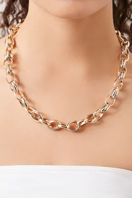 Women's Chunky Rolo Chain Necklace in Gold/Silver