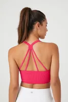 Women's Seamless Strappy Sports Bra in Hibiscus Medium