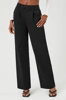 Women's Twill High-Rise Straight-Leg Pants