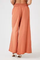 Women's Tulip-Hem Wide-Leg Pants in Clay Medium