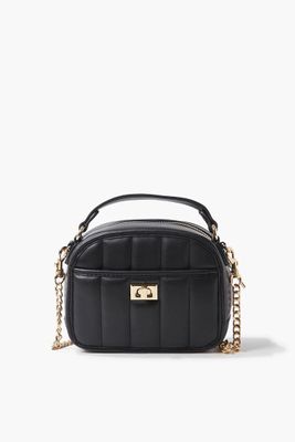 Women Quilted Faux Leather Crossbody Bag in