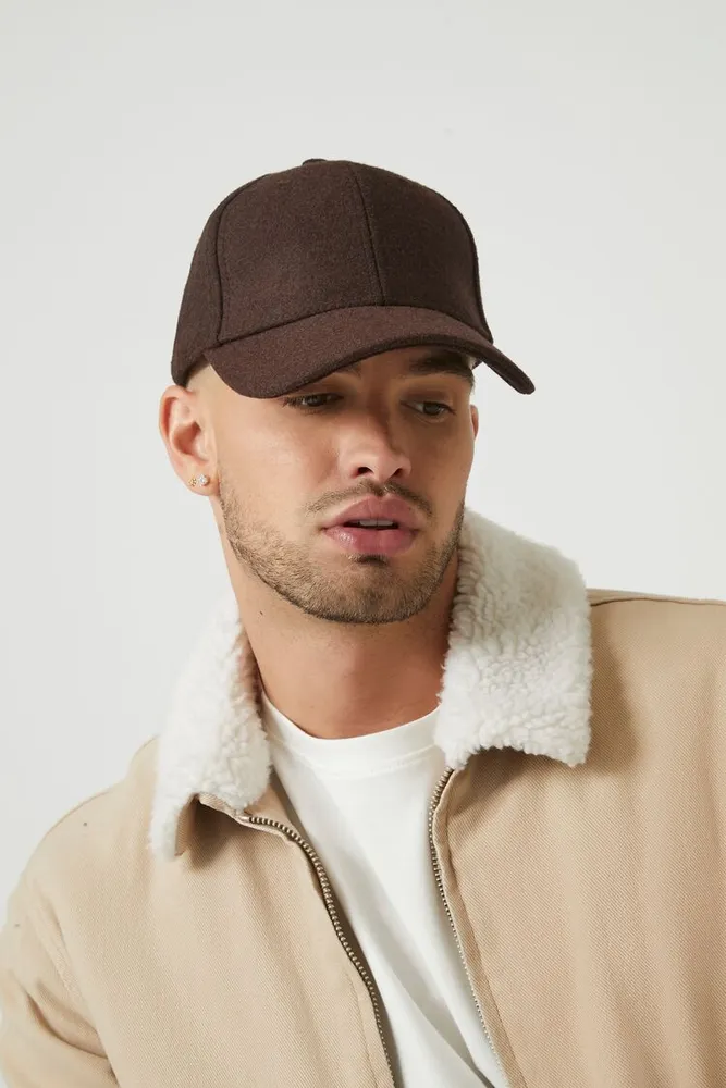 Men Curved-Brim Baseball Cap in Cocoa