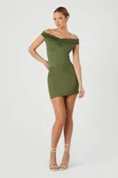 Women's Contour Off-the-Shoulder Bodysuit in Olive Large