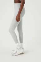 Women's Active Seamless Heathered Leggings in Heather Grey Large