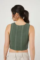 Women's Sweater-Knit Lace-Up Tank Top Cypress