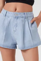 Women's High-Rise Denim Shorts in Light Denim, 31