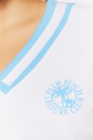 Women's Palm Beach Graphic Pullover White/Blue,