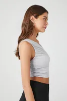 Women's Ruched One-Shoulder Crop Top Light