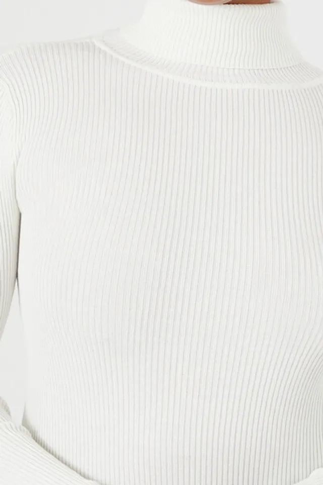 Women's Ribbed-knit turtleneck top