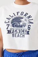 Women's Venice Beach Muscle T-Shirt White,