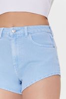 Women's Cheeky Denim Shorts in Sky Blue Small