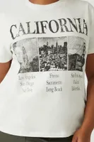 Women's California Cities T-Shirt Cream/Black,