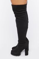 Women's Faux Suede Over-The-Knee Boots (Wide) in Black, 5.5