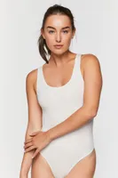 Women's Scoop-Neck Sleeveless Bodysuit in Vanilla Small