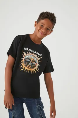 Kids Sublime Graphic T-Shirt (Girls + Boys) in Black, 13/14