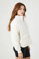 Women's Reversible Faux Shearling Trucker Jacket in Vanilla Small