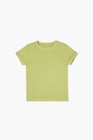 Girls Cotton-Blend Crew T-Shirt (Kids) in Green, 13/14