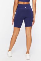 Women's Active Cotton-Blend Biker Shorts in Navy, XS