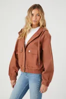 Women's Twill Drawstring Hooded Jacket