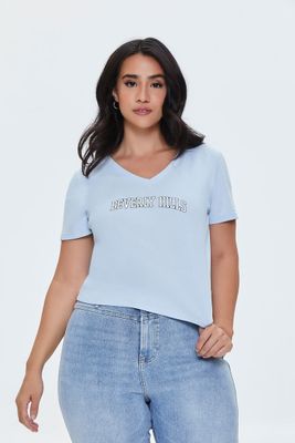 Women's Beverly Hills Graphic T-Shirt Blue,