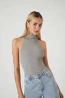 Women's Seamless Turtleneck Bodysuit in Grey, M/L