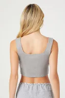 Women's Curved Hem Bustier Crop Top