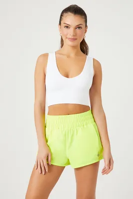 Women's Active Shirred Shorts Neon