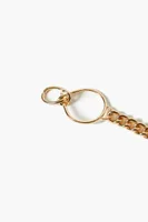 Women's Toggle Curb Chain Bracelet in Gold