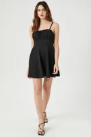 Women's Sweetheart Fit & Flare Mini Dress in Black Medium