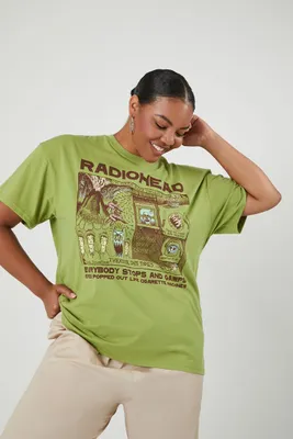 Women's Radiohead Graphic T-Shirt in Green, 2X