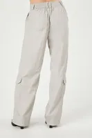 Women's Nylon Cargo Pants in Grey Small