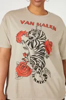 Women's Van Halen Graphic T-Shirt in Tan, 2X