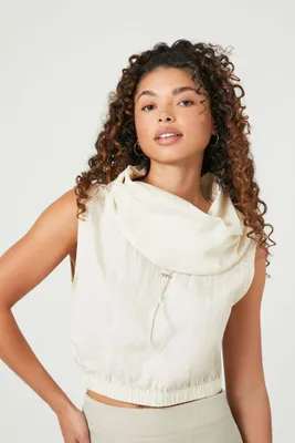 Women's Utility Sleeveless Cowl Top in Cream Medium