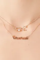 Women's Zodiac Layered Necklace in Gold/Taurus