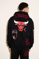 Men Chicago Bulls Embroidered Hoodie in Black Large