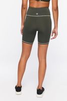 Women's Active Contrast-Trim Biker Shorts Cypress