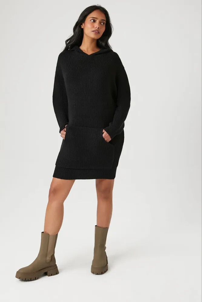 Women's Hooded Mini Sweater Dress