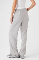 Women's Contrast-Trim Wide-Leg Pants in Taupe/White Medium