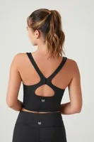 Women's Active Cutout Racerback Tank Top in Black Small