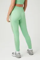 Women's Active Seamless Cutout Leggings in Mint Small