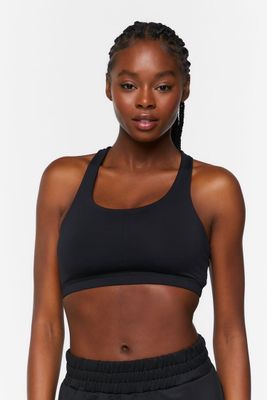 Women's High Impact Crisscross Sports Bra in Black, XS